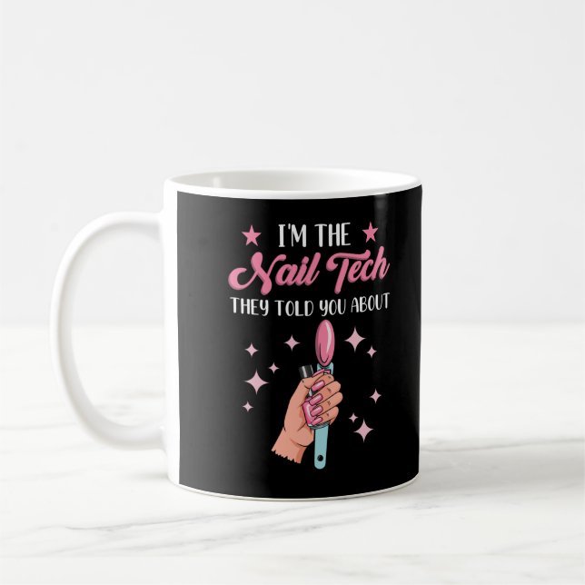 Mug Amusant Nail Tech Employé Coworker Manicure (Gauche)