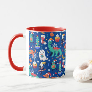 Mug Amusant Noël Dinosaur Chien Parrot Avocado Cactus