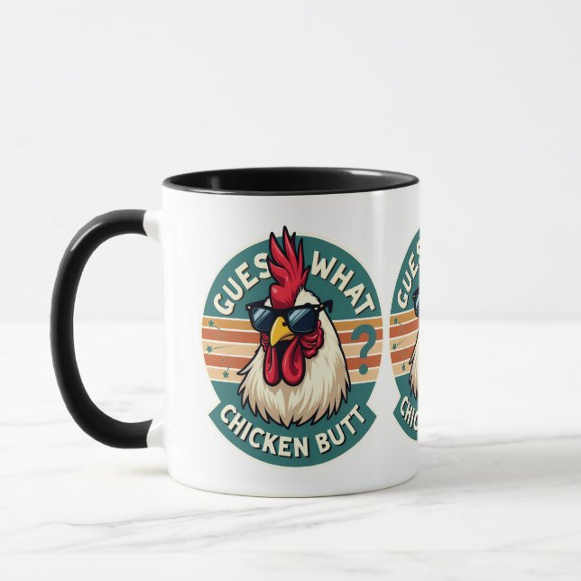 Mug Amusant Retro Beurre De Poulet Conception De Plais (Gauche)