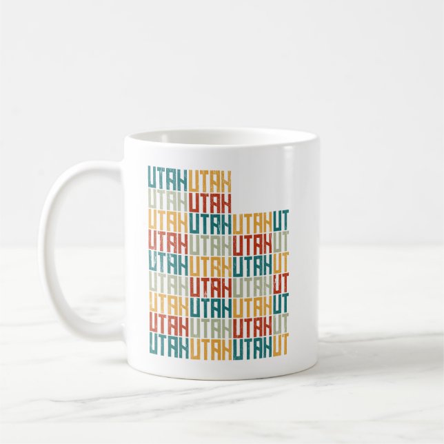 Mug Amusant Utah-Forme Design : Etat de l'Utah (Gauche)