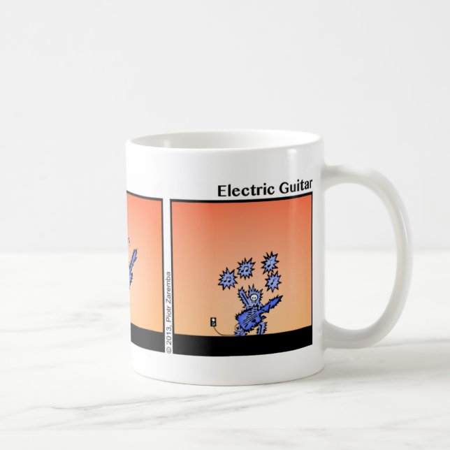 Mug Amusante chaudière de guitare électrique - 127 (Droite)