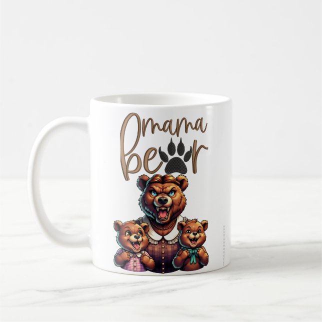 Mug Amusante Mama Bear Cubs (Gauche)