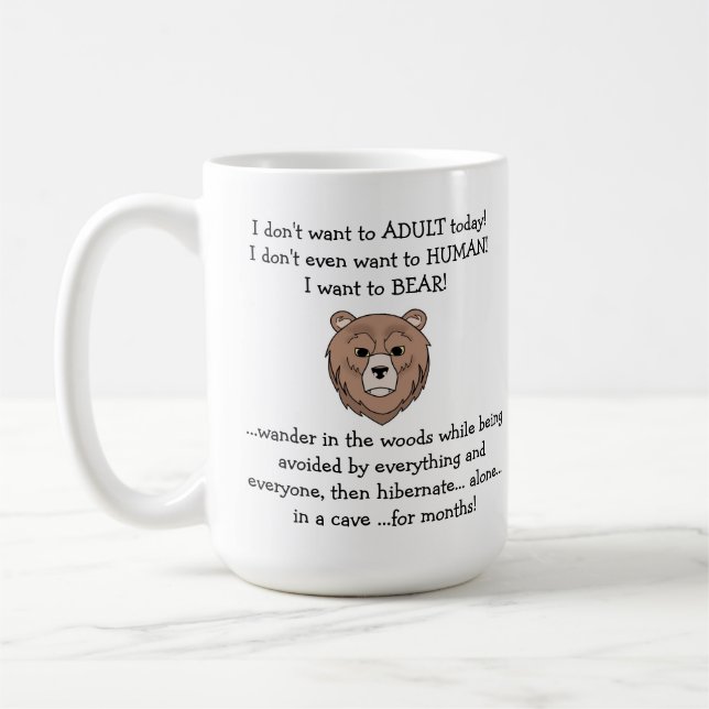 Mug Amusante Musique d'ours (Gauche)
