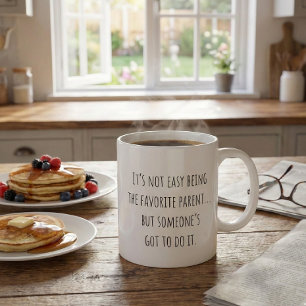Mug Amusante Parenthood Maman Papa Favori Parent Citat