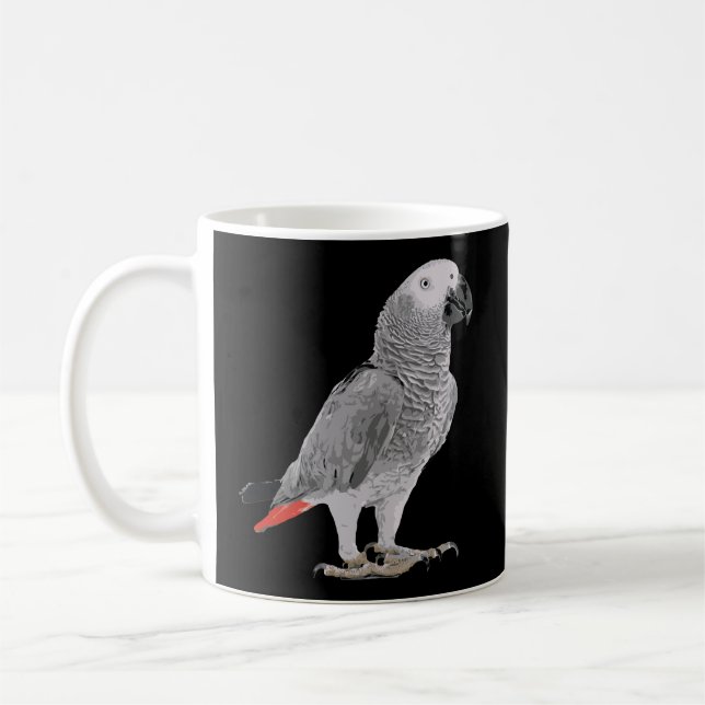 Mug Amusante perroquet gris africain Oiseaux Sweat - s (Gauche)