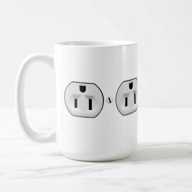 Mug Amusante prise électrique | Cadeau électronique (Gauche)