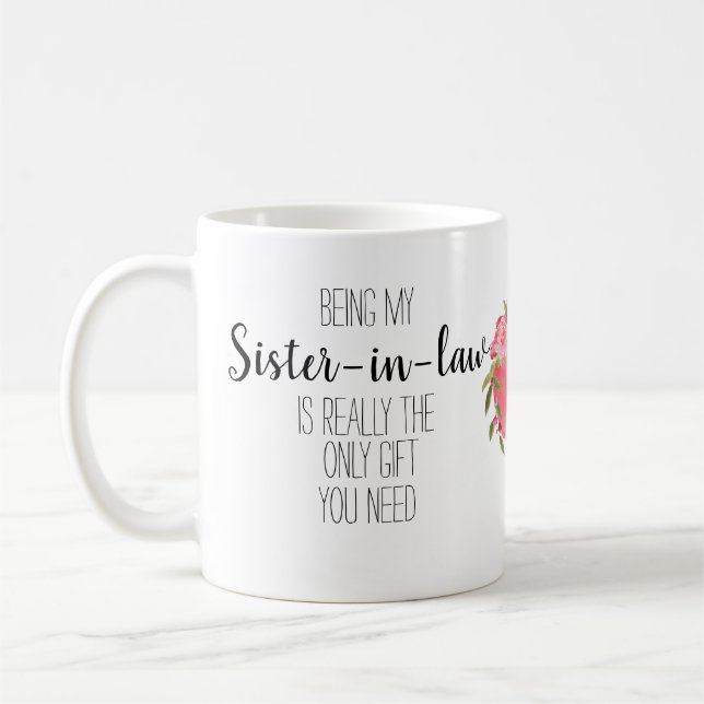 Mug Amusante soeur moderne en droit, une bannière "cad (Gauche)
