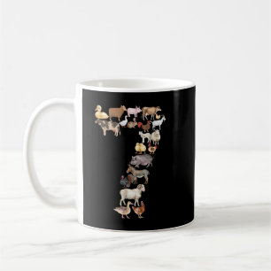 Mug Amusants 7e anniversaire ferme Animaux à thème Gar