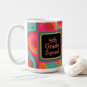 Mug Amusants Moderne Rose Turquoise Enseignant Équipe 