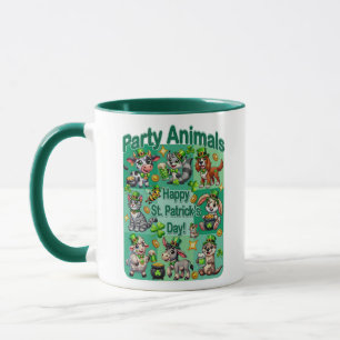 Mug Amusement de la Saint-Patrick et "Animaux de Fête"