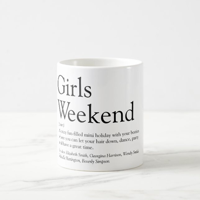 Mug Amusement de week-end entre filles Définition pers (Centre)