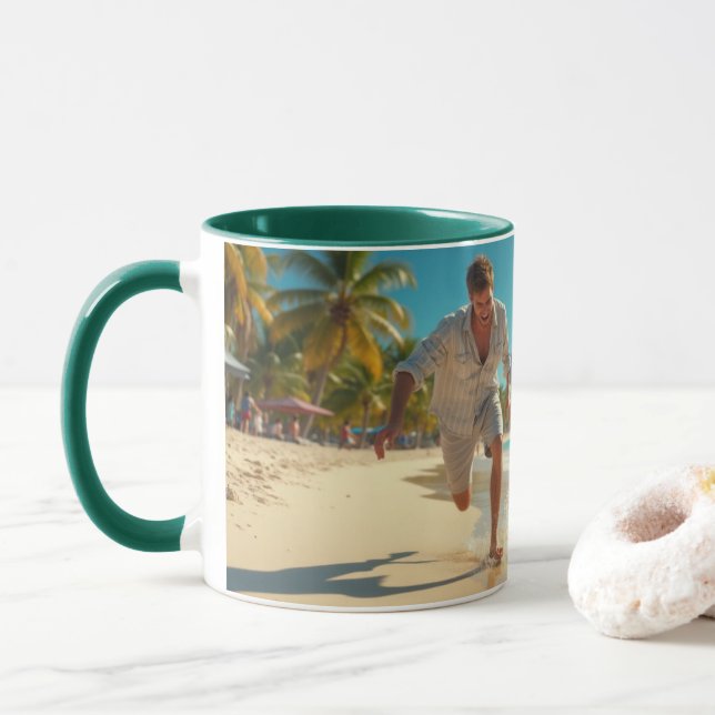 Mug Amusez-vous ensemble à la plage (Avec donut)