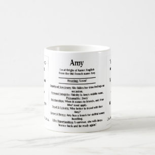 Mug Amy, l'origine et la signification et votre photo