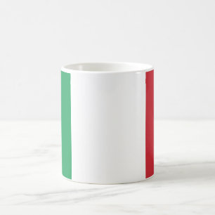 Mug an der grünen weißen und roten italienischen F Kaffeetasse