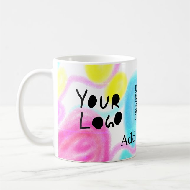 Mug Analyser pour payer ajouter Q R logo de l'entrepri (Gauche)