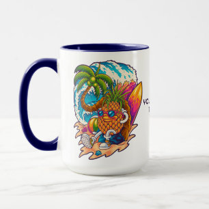 Mug Ananas de navigation de texte personnalisé