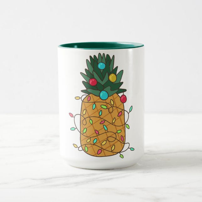 Mug Ananas de Noël tropical (Centre)