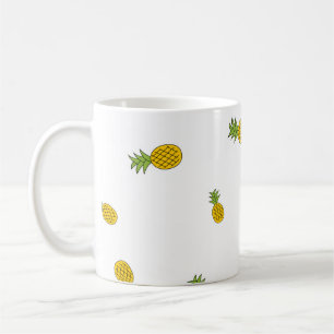 Mug Ananas mignon motif sans couture arrière - plan. V