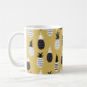 Mug Ananas noir et blanc sans soudure motif
