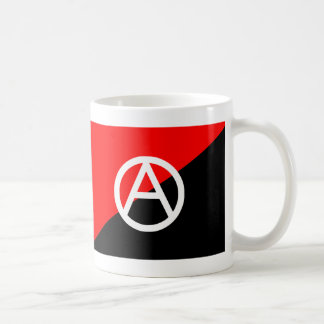 Mug Anarchie noire et blanche rouge de drapeau