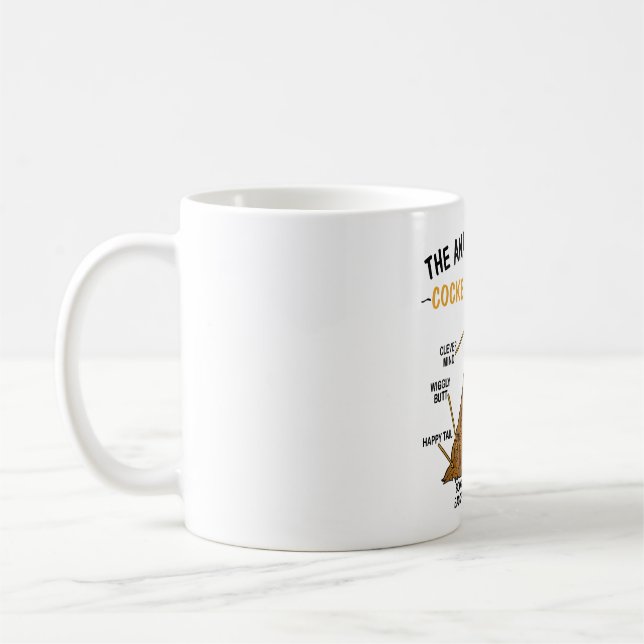 Mug Anatomie Drôle D'Un Espagnol Cocker Pour Amoureux  (Gauche)