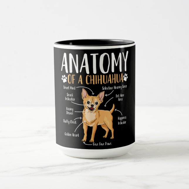 Mug Anatomie du Chihuahua (Centre)