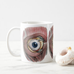 Mug Anatomie humaine vintage, globe oculaire avec des 