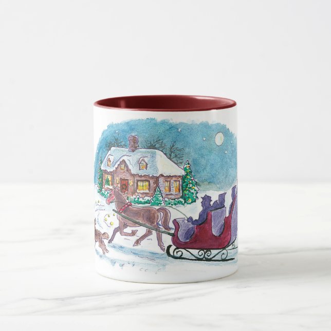Mug Ancien Cheval et Noël de l'aube (Centre)