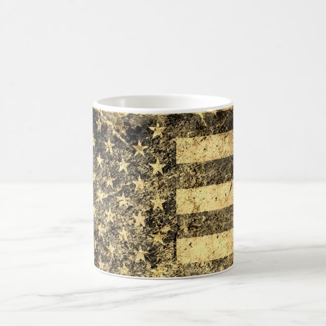 Mug Ancien drapeau américain Grunge 2 (Centre)