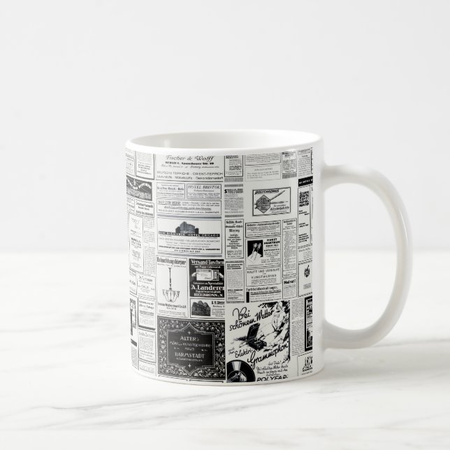 Mug Ancien journal Vintage Retro Advert (Droite)