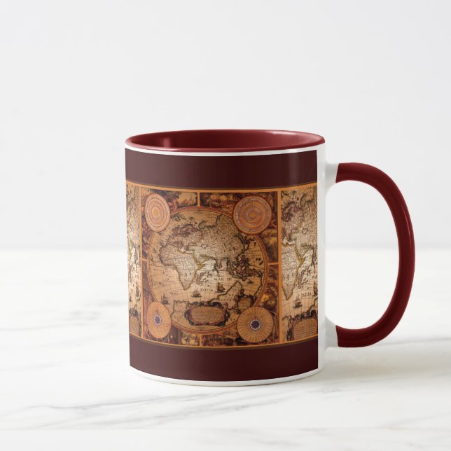 Mug Ancien Monde Carte Art - 1481 (Droite)