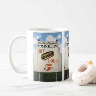 Mug Ancien Panneau d'Affichage, Plus Grand Drive In Ho