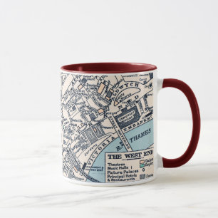 Mug Ancienne carte du West End Londres