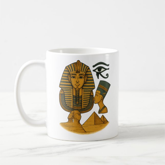 Mug Ancient Egyptian Pharaoh Symbols  (Gauche)