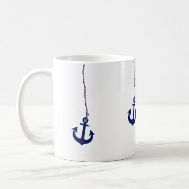 Mug ancre bleu marine (Gauche)