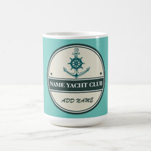 Mug Ancre Bleue Nautique Bienvenue yacht de voile Bate