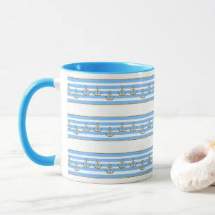 Mug Ancre dorée, symboles de l'amour.