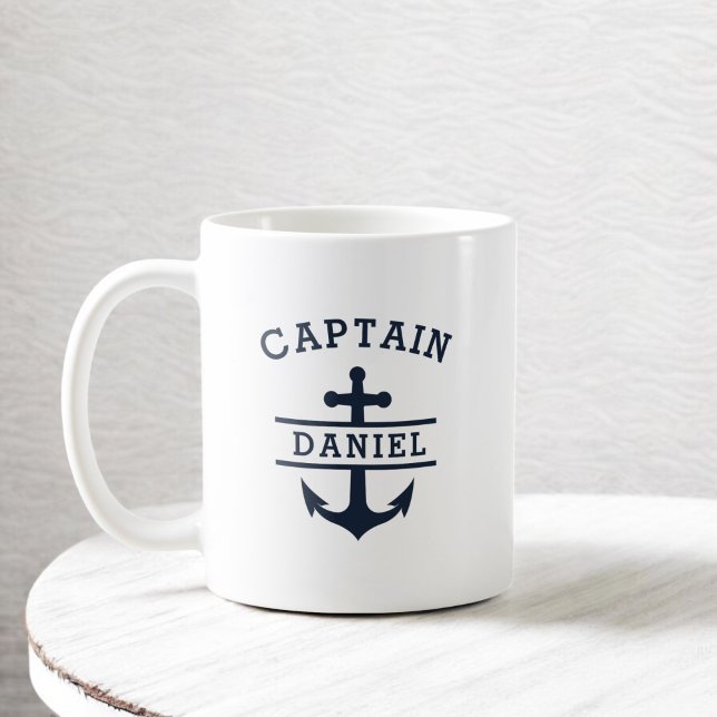 Mug Ancre nautique du capitaine sur mesure (Créateur téléchargé)