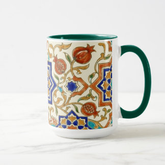 Mug Andalusian Pomegranate & Blue Star Geometric Tile 
