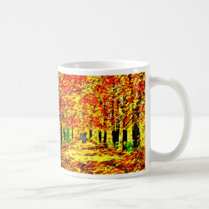 Mug âne dans le feuille d'automne