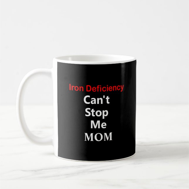 Mug anémie minimale en noir et blanc Déficience en fer (Gauche)