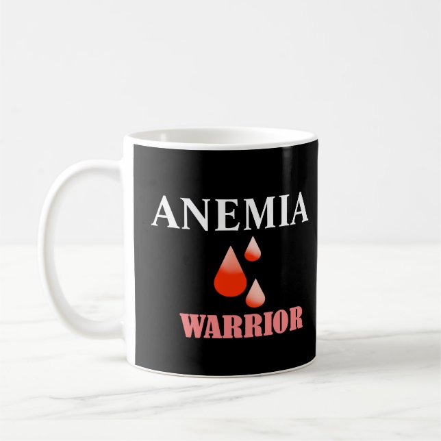 Mug anémie minimale en noir et blanc Déficience en fer (Gauche)