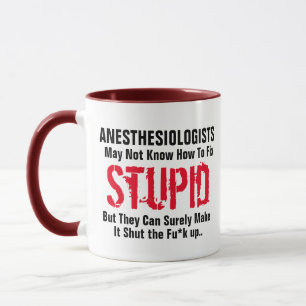 Mug Anesthésiologiste Réparer Stupide docteur jeu de m