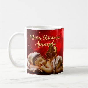 Mug Ange couchant Bébé Jésus Noël