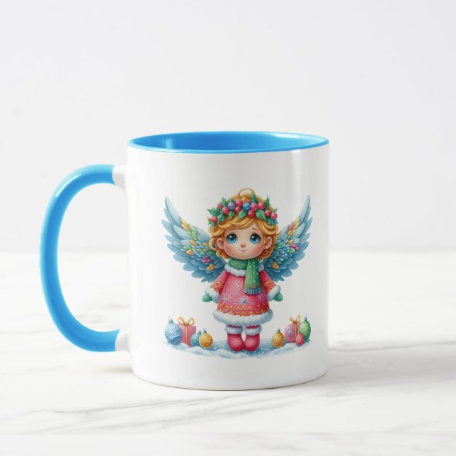Mug Ange de neige de Noël (Gauche)