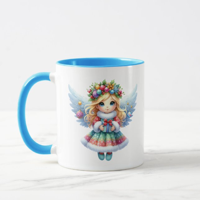 Mug Ange de neige de Noël (Gauche)