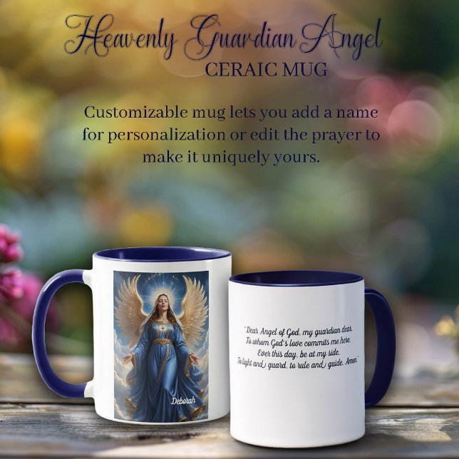 Mug Ange Gardien Céleste Avec Aiguille Bleue (Créateur téléchargé)