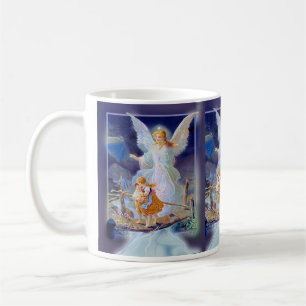 Mug Ange gardien, enfants et pont