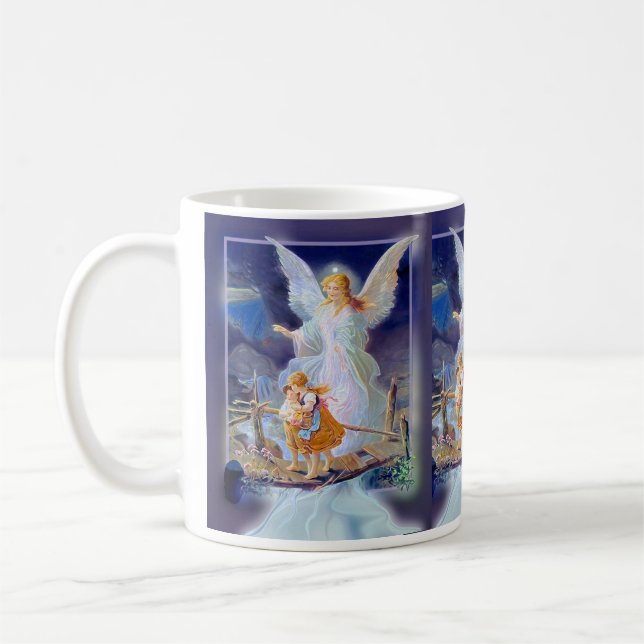 Mug Ange gardien, enfants et pont (Gauche)