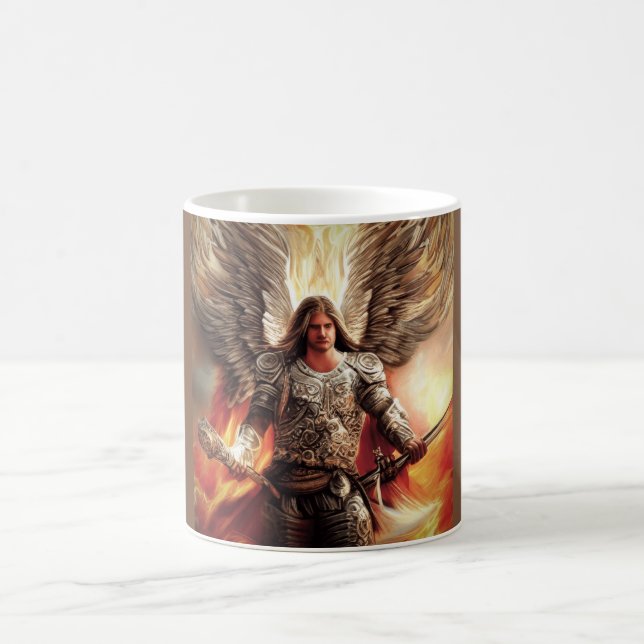 Mug Angel De Protection En Aquarelle Armor Orange (Centre)